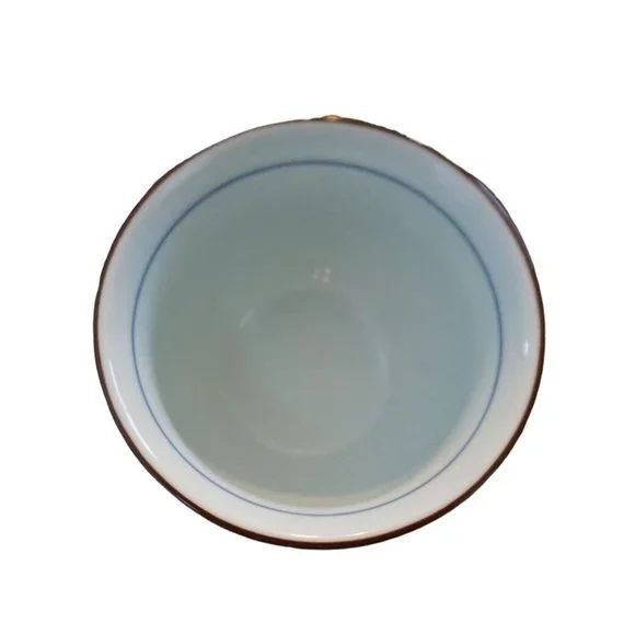 Chinese Golden Dragon Teacup Teapot Blue Red Ball Luck Sea Waves Signed READ - Picture 5 of 16